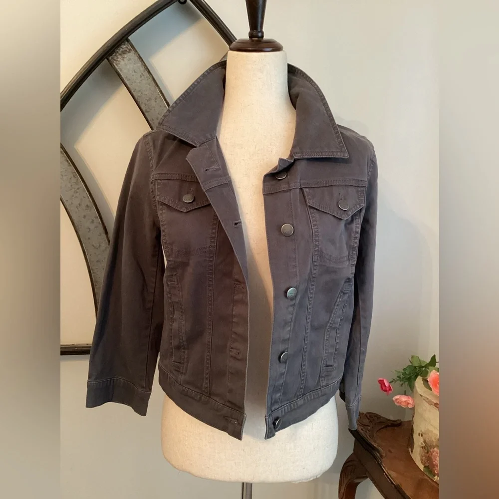 LOFT Charcoal Jean Jacket - Picture 3 of 9